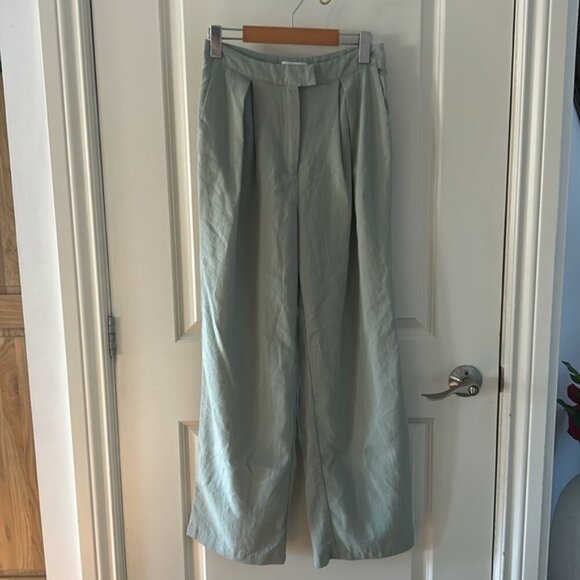 LOVERS + FRIENDS Roxanne pleated linen blend trousers small - Picture 5 of 10